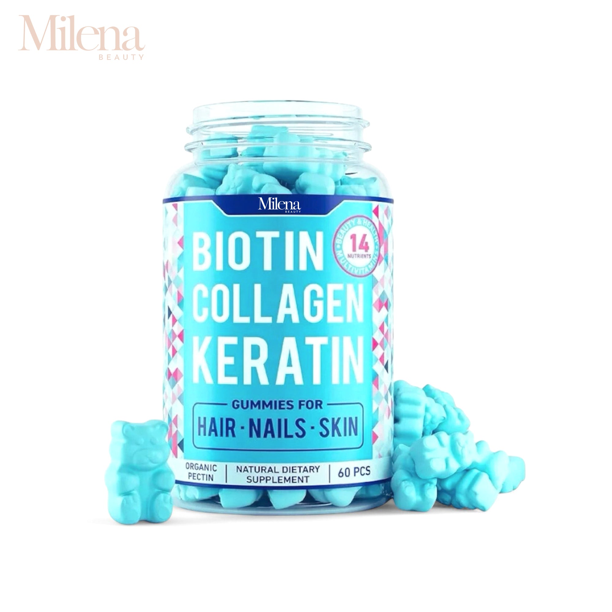 Milena Gummies ~ Collagen Biotin keratin
