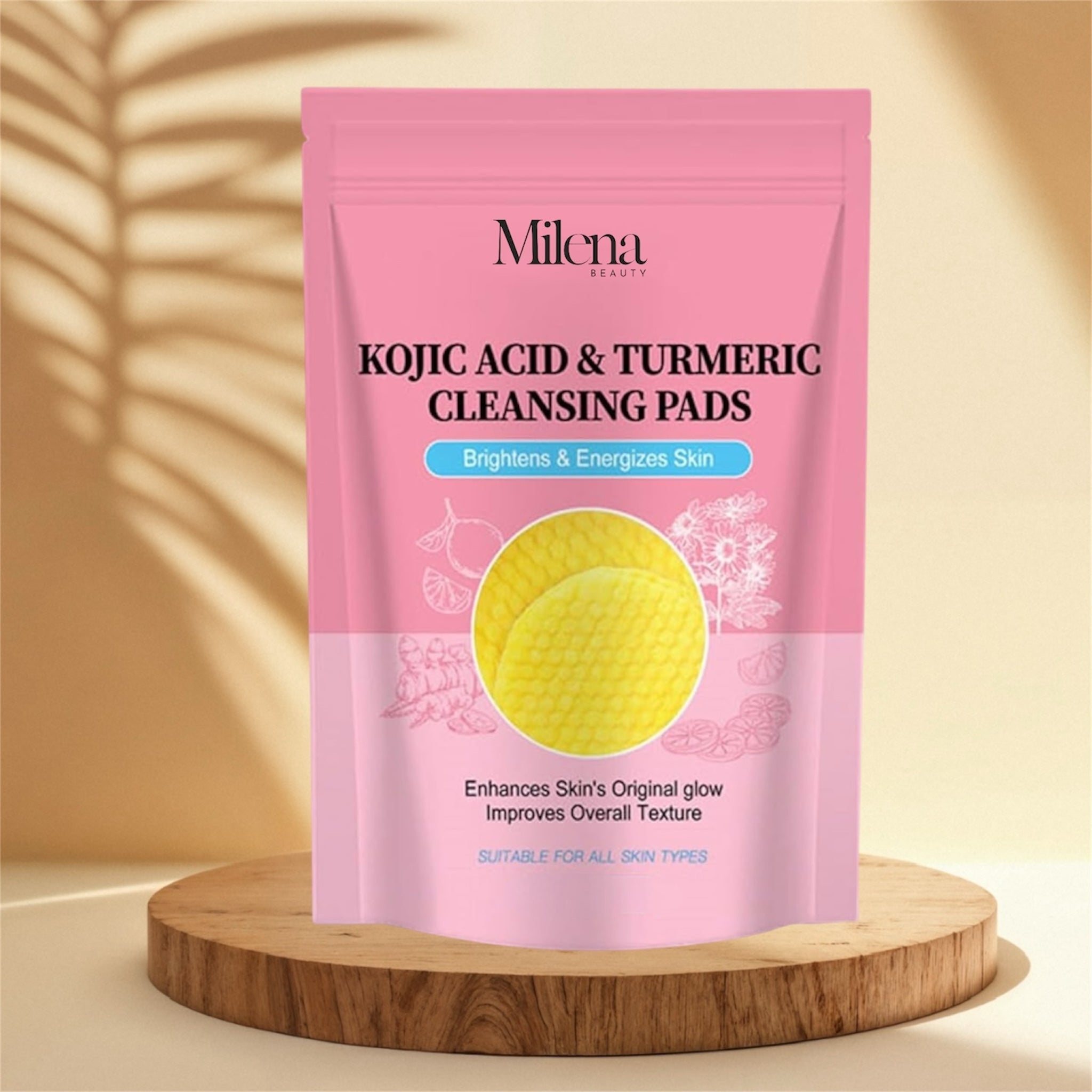 Coton au Curcuma et à l'Acide Kojique : Visage & Corps - 40 pièces