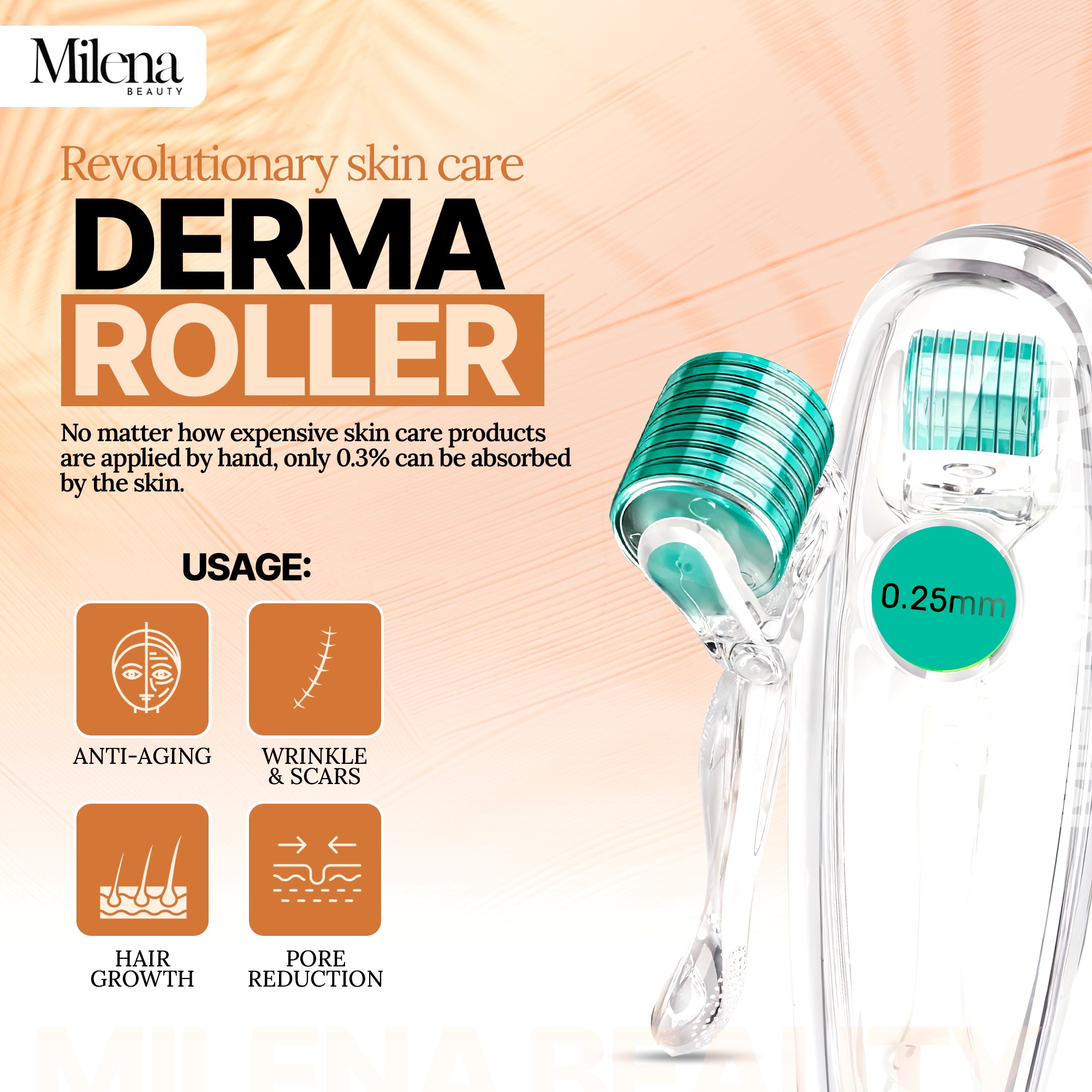 Derma Roller pour la croissance des cheveux et de la peau