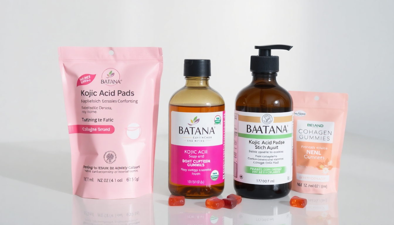 Dermatologist-Style Routine: Morning Kojic Acid Soap & Pads, Evening Batana Oil, and Daily Collagen Gummies for Accelerated Hair Growth, Brighter Skin, and Stronger Nails