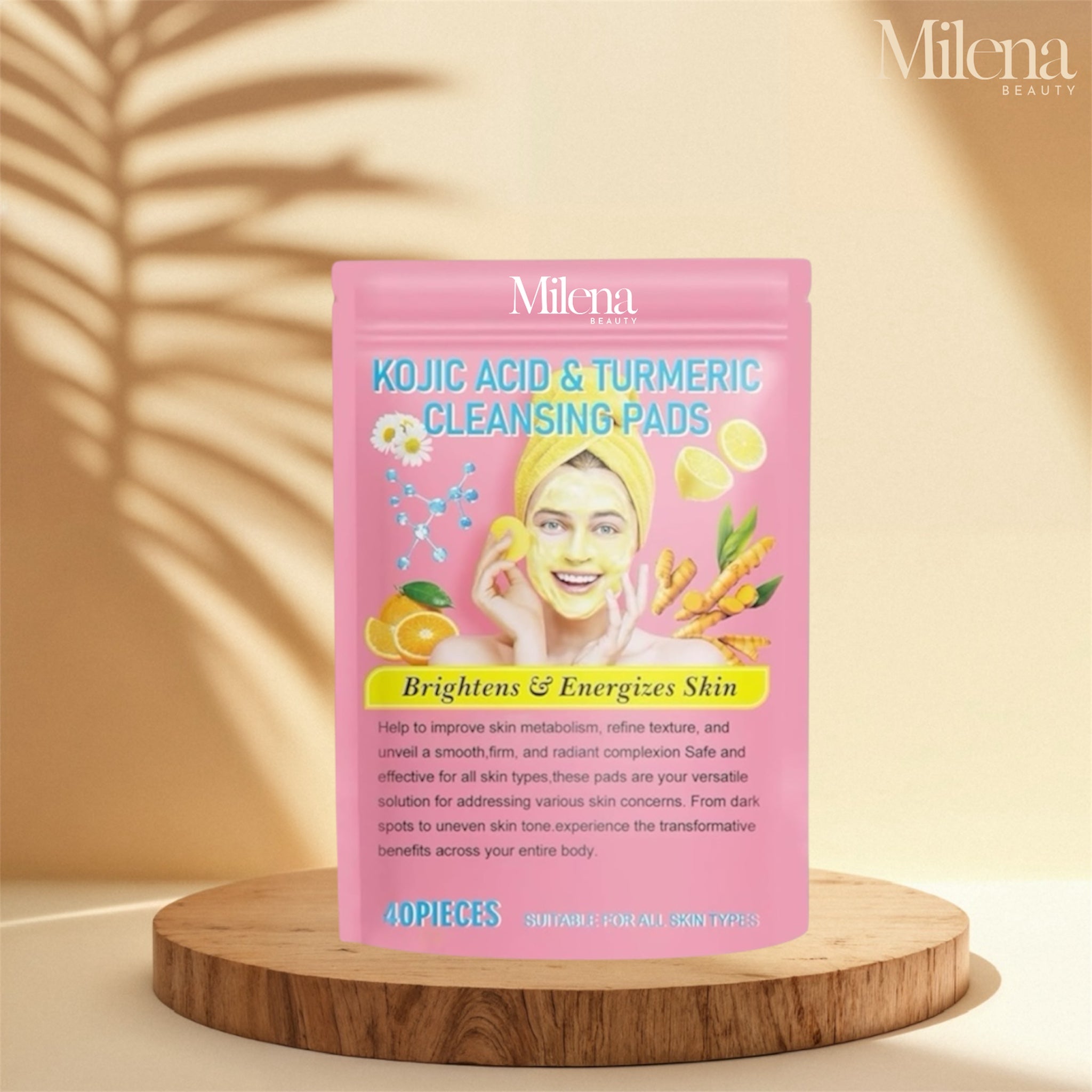 Coton au Curcuma et à l'Acide Kojique  : Visage & Corps - 40 pièces  
